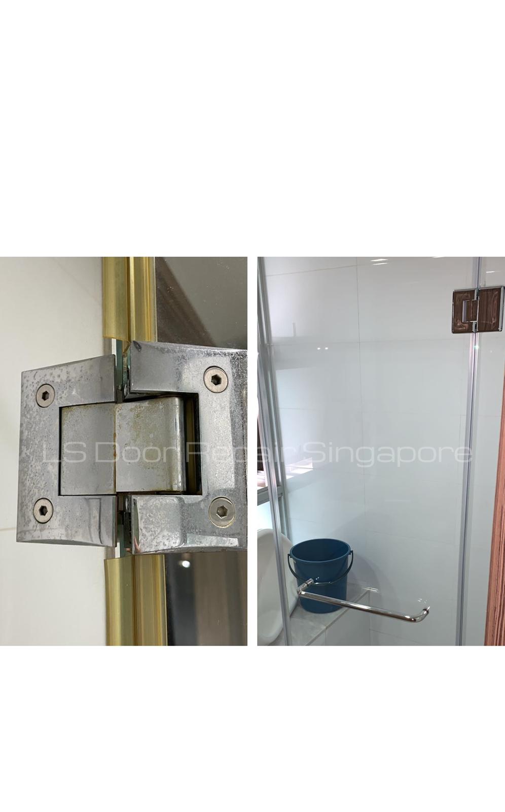 Replace Glass Door Hinges With Rubber Seal
